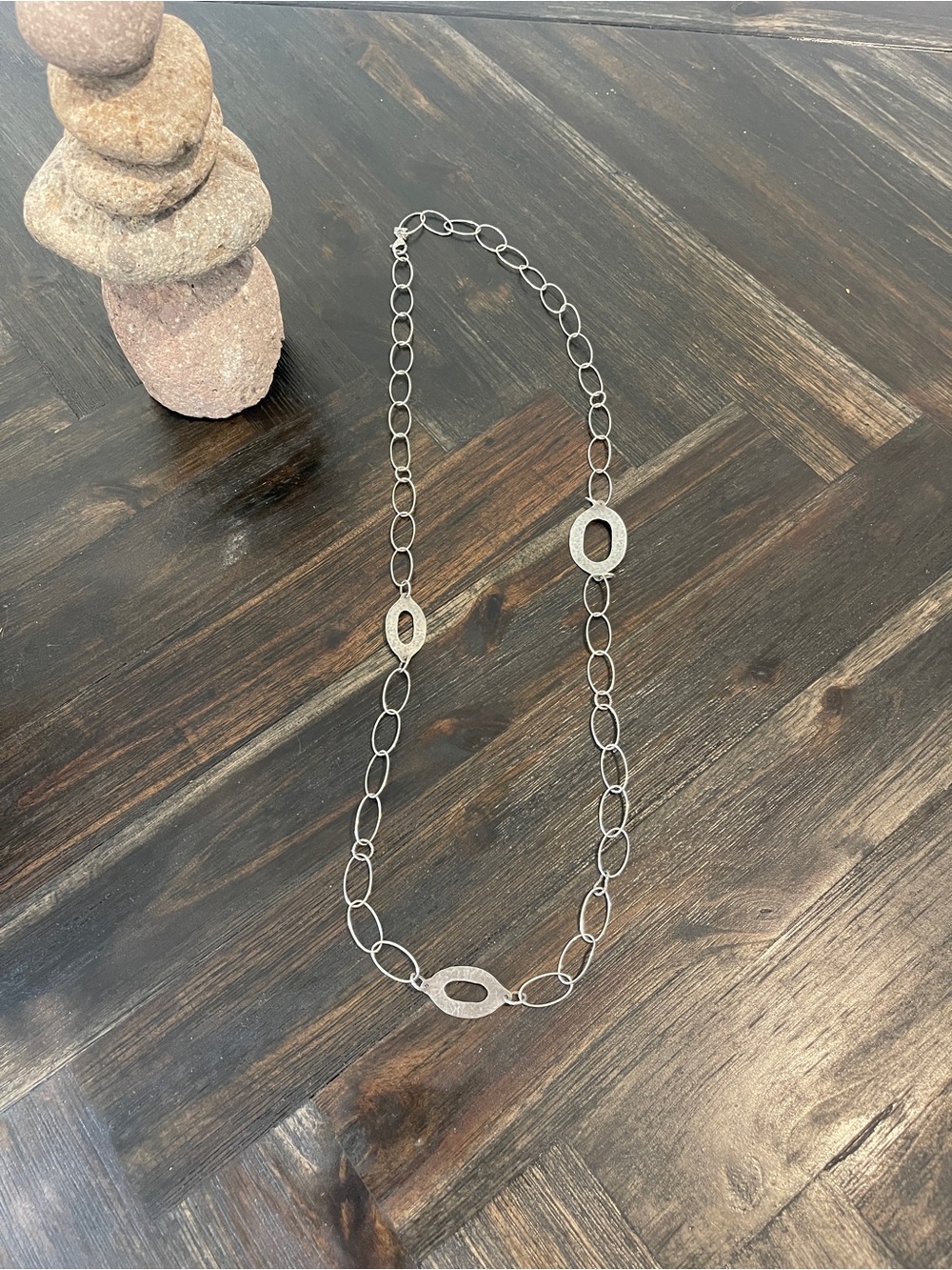 Silpada sterling Silver Link Oval Accent Necklace - Women Jewelry